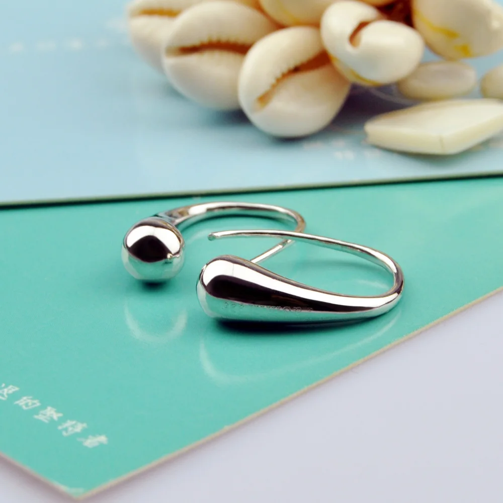 Серьги женские серебряные с подвесками в виде капель воды|drop earrings|drop silver earringsearrings