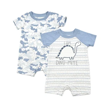 

2 Pieces/lot baby boy clothes new born baby clothes boys bodysuit summer short sleeve babies girls Clothing o-neck new