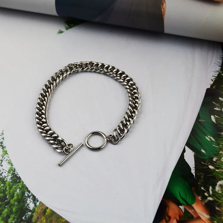 BTS Bulletproof Boys Park Ji Min Celebrity Style Bracelets Men South Korea Jimin Chicken M Fashion Titanium Steel Bracelet