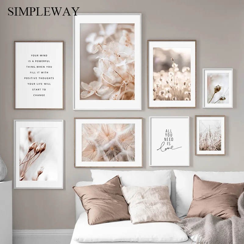 Winter Botanical Gallery Wall Printables Scandinavian Nature Plant Flower Canvas Painting Nordic Poster Winter Landscape Botanical Print Wall Art Picture Home Decoration - Painting & Calligraphy - AliExpress