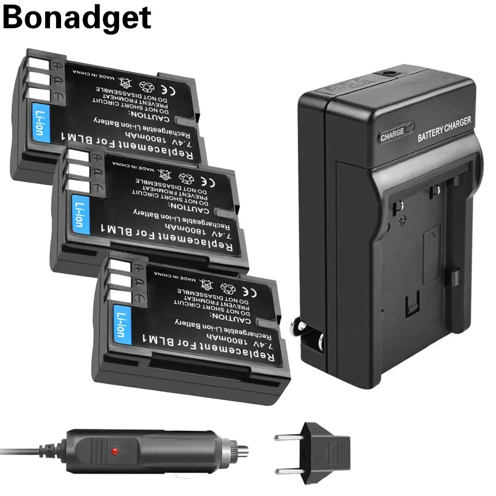 Bonadget BLM-1 Li-Ion Батарея 7,2 V 1800 мА/ч+, 1 Батарея Зарядное устройство с светодиодный для цифровой камеры OLYMPUS BLM1 BLM-1 гранж пуловер высокого качества 1 E-3 E-500 E-30 E-510 E-330