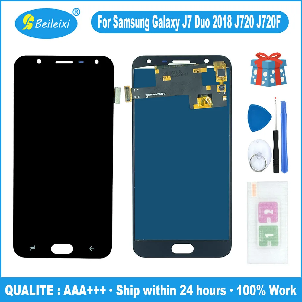Для Samsung Galaxy J7 Duo 2018 J720 J720F SM-J720FLCD дисплей Сенсорная панель экран дигитайзер в сборе