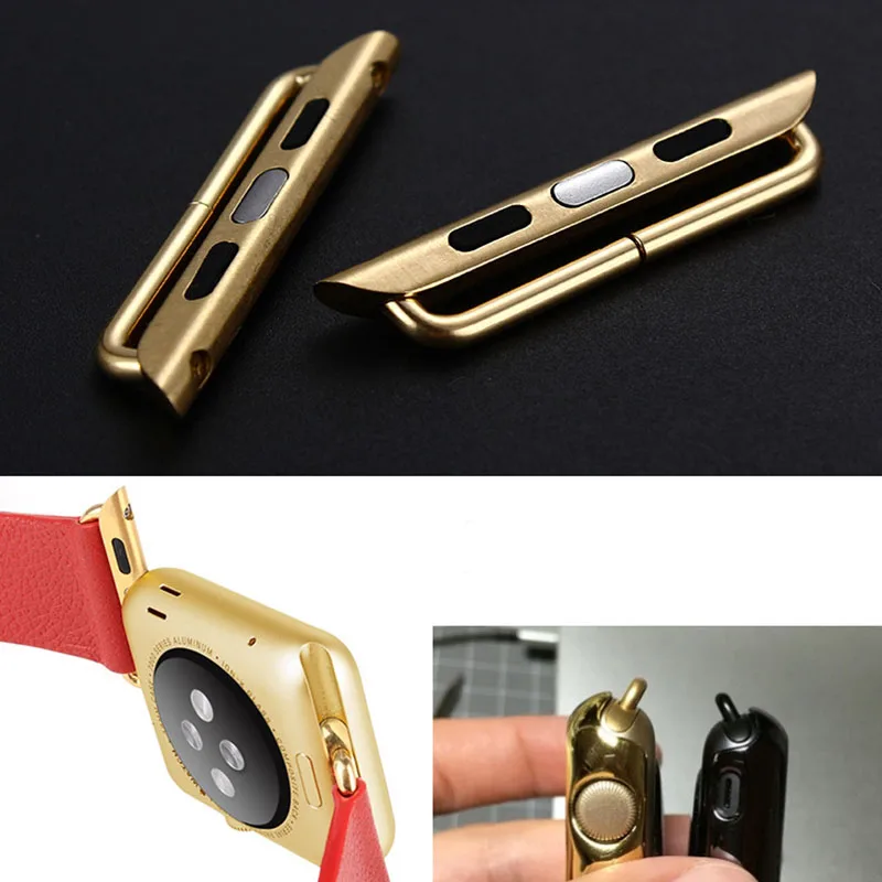 10 шт./лот Нержавеющая сталь адаптеры для наручных часов Apple Watch 38/42 мм соединитель ремня для наручных часов iWatch серии 1/2/3 Аксессуары для часов