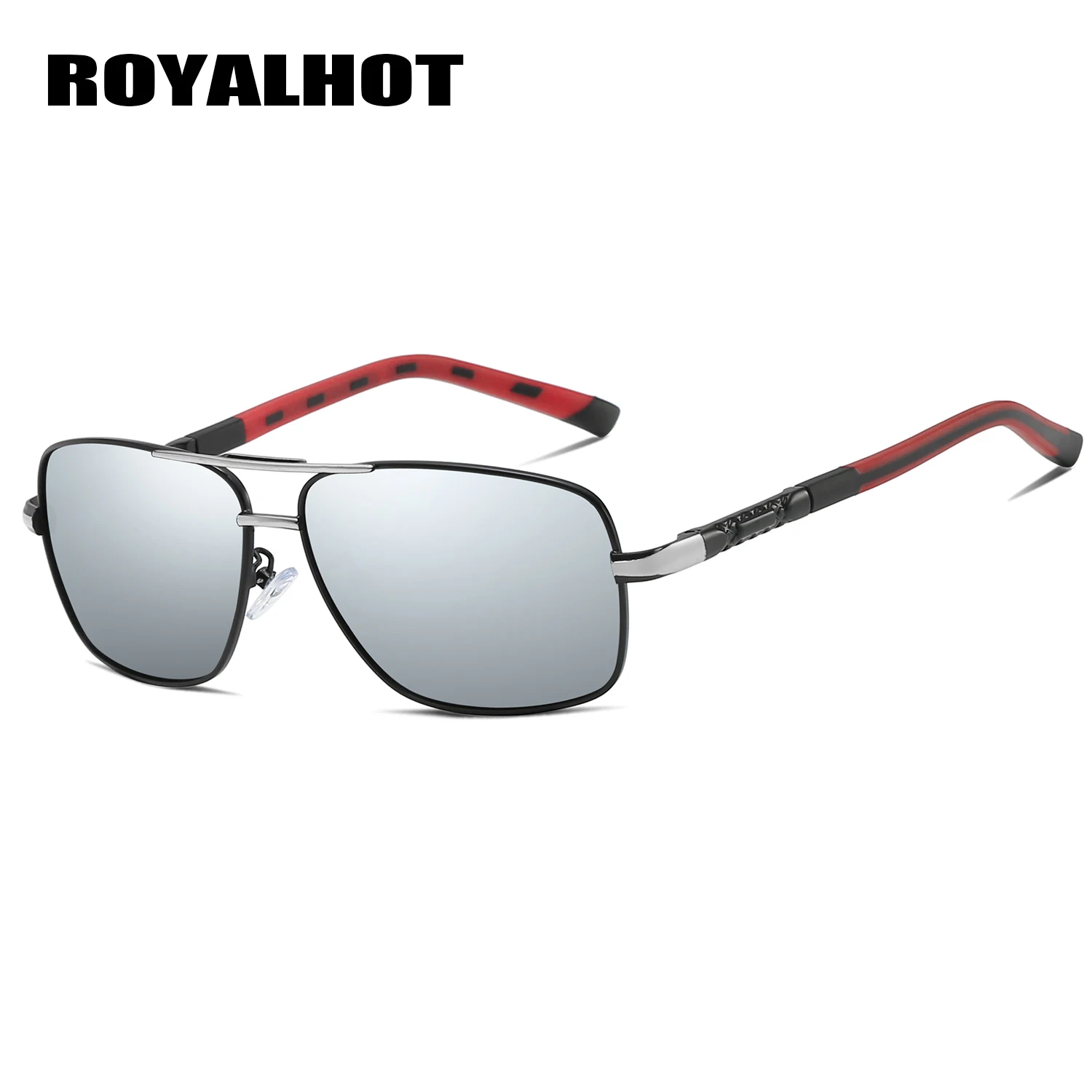 RoyalHot, мужские, женские, поляризационные, сплав, крутые, овальная оправа, солнцезащитные очки, для вождения, солнцезащитные очки, оттенки, Oculos masculino, мужские, 900126 - Цвет линз: silver white