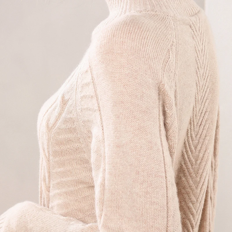 ALKMENE autumn and winter women's plus cashmere long sweater dress loose high collar Halloween sexy knit step skirt