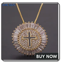 MHS.SUN CZ Zircon Big Cross Pendant Necklace For Men Women Gift Hip Hop Gold/Silver/Black Chain Necklace Religion Jewelry 1PC