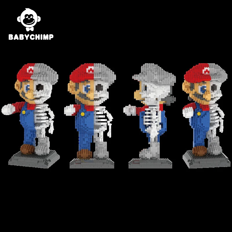 

2019 new ZRK 7807 Mary Mario Bros Brothers Mini Blocks Brick Heads Action Figure Toys for Children Christmas gifts