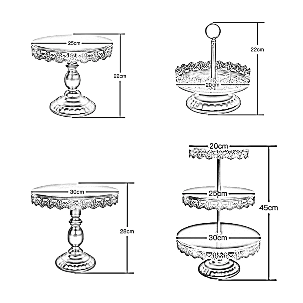 7 шт. зеркальный золотой белый торт стенд набор круглые металлические хрустальные подставки для кексов ДЕСЕРТ ДИСПЛЕЙ с пьедесталом Свадебная вечеринка дисплей