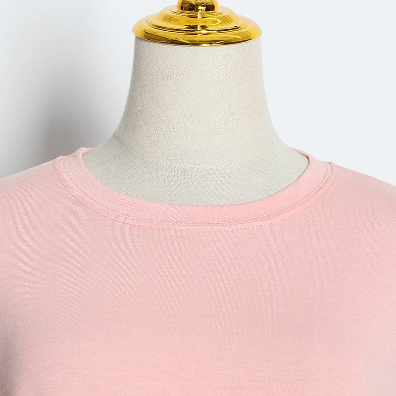 细节 (1).JPG TWOTWINSTYLE Elegant Patchwork Hit Color Dress Women O Neck Half Sleeve Oversize Casual Midi Dresses Female 2020 Summer Clothes