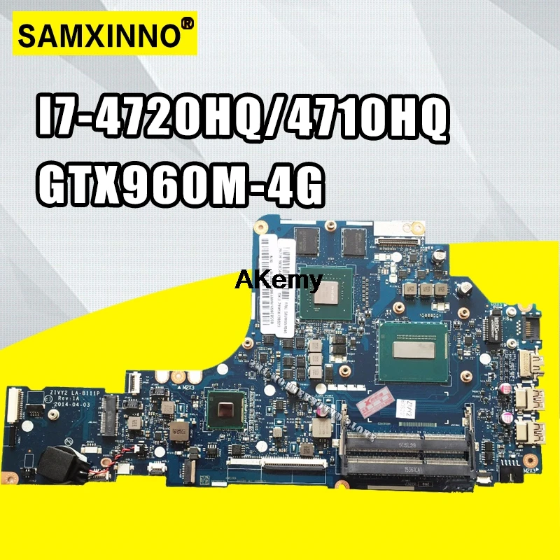 GT LA-B111P Laptop motherboard For Lenovo Y50-70 mainboard original I7-4720HQ/4710HQ GTX960M-4G