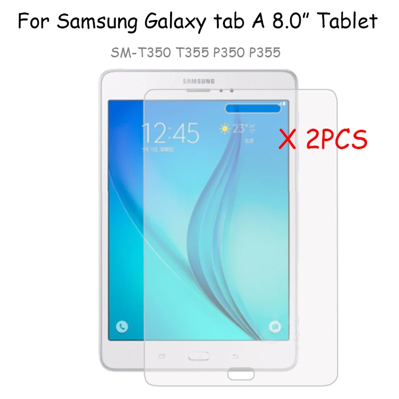 2x9 H HD протектор экрана из закаленного стекла для 8 0 &quotSAMSUNG GALAXY Tab A SM-T350N T355 P350 P355