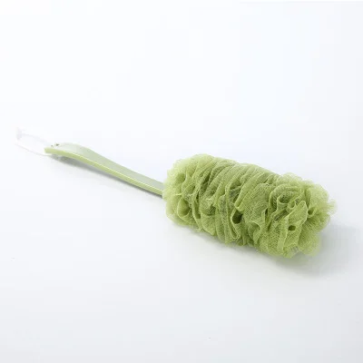 Green 1 шт. Мягкая сетчатая щетка для душа, задняя часть для тела, Ванна, Душ, длинная ручка, пластиковая щетка для мытья, щетка для мытья тела, аксессуары для ванны - Color: Green