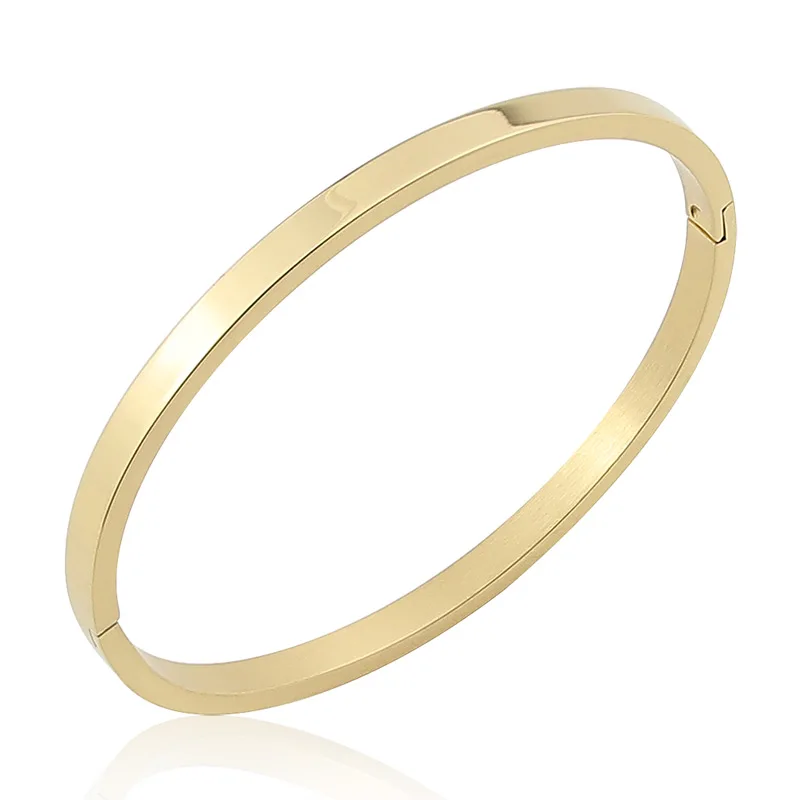 Stainless Steel Bracelet Hot Fashion Stainless Steel Jewelry Oval Bangle for Woman Child Charm Bracelet Party Love Wedding Brand Gift