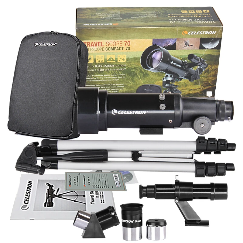 Celestron PowerSeeker 70400 астрономический телескоп компактный портативный штатив Телескопический для начинающих/студентов