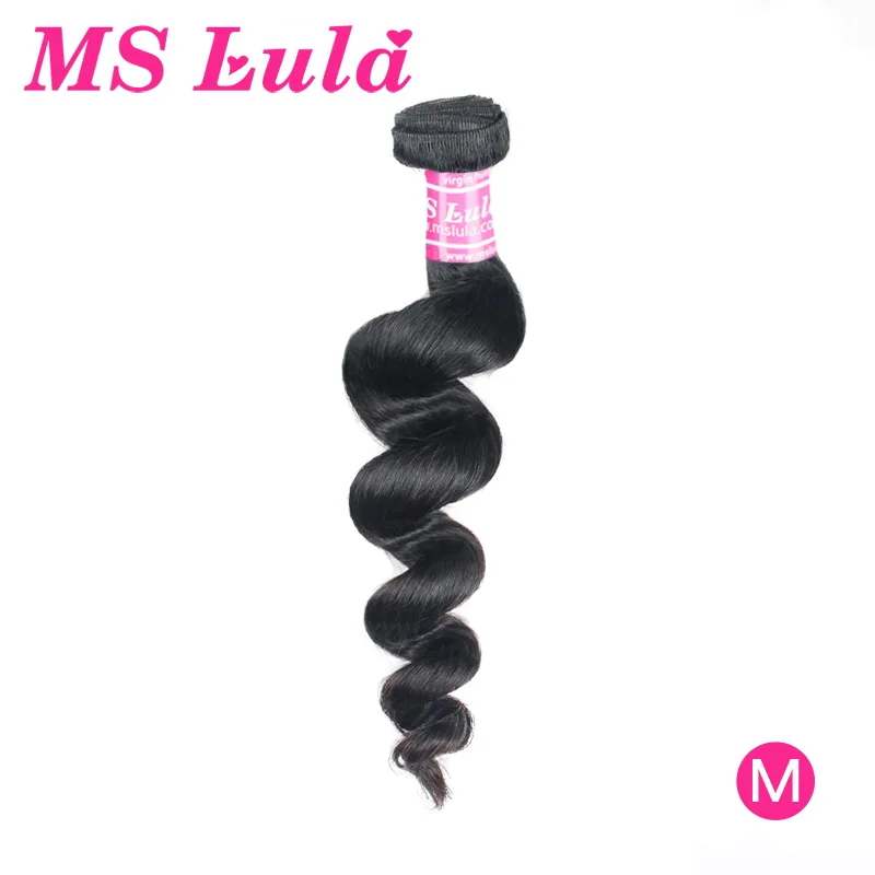MS Lula Hair Brazilian Loose Wave Double Weave Human Hair 8-30 inchs 1 Bundle Natural Color Remy Free Shipping Extensions