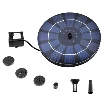 

Solar Fountain Panel Kit Fountain Water Pump Solar Water Fountain Pump with 6 Spray Head 2.5w Portable Durable Submersible Lawn