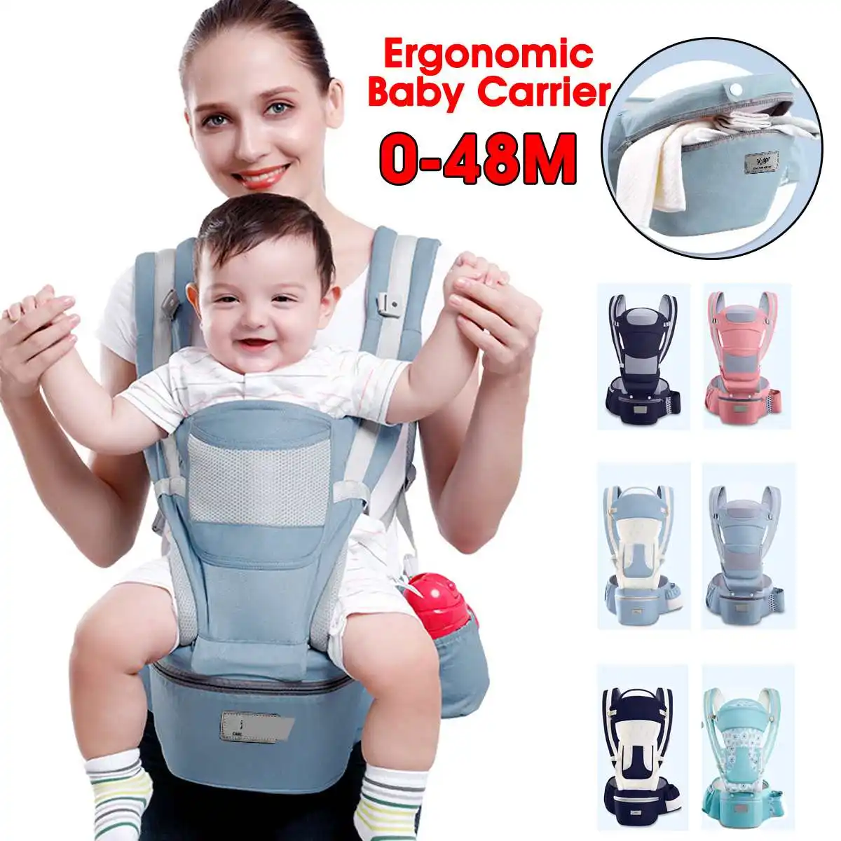 Bioby 0-48 м эргономичная детская переноска для младенцев 15 Mehtods детская переноска-кенгуру для путешествий