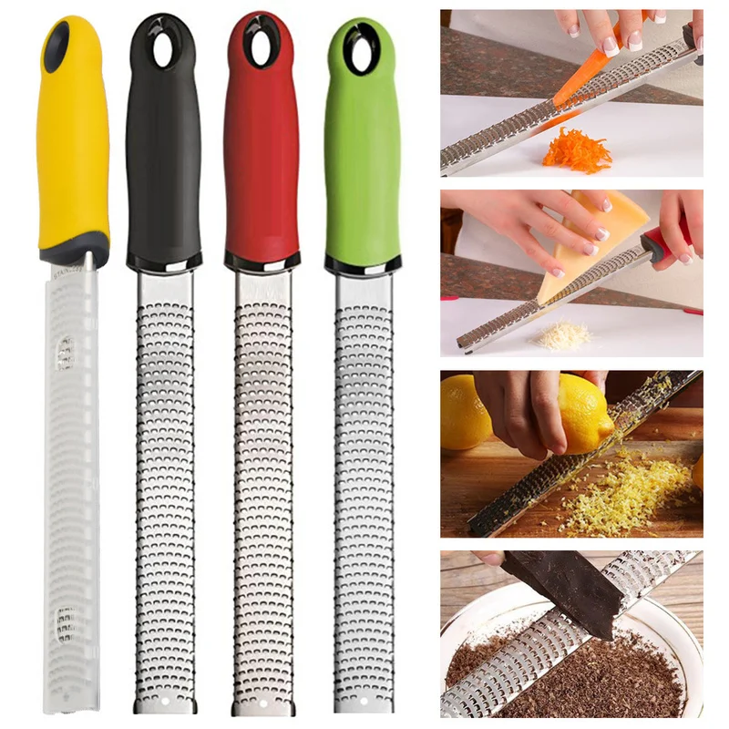 

Stainless Steel Cheese Grater Chipper Lemon Peel Polishing Planer Kitchen Gadget Shavings Cheese Slicer Fruit Knife 32.5cm