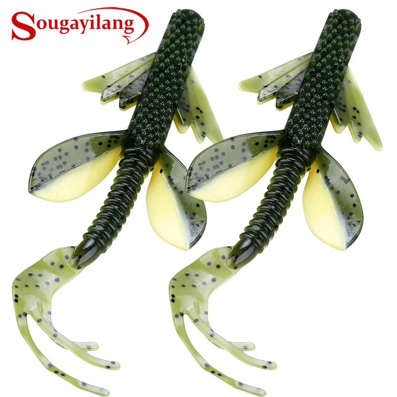 Sougayilang 2Pc Swimbait Worm Fishing Lure 10g 125mm Soft Fishing Lure Saltwater/Freshwater Fishing Wobblers Bait Sougayilang 2Pc Swimbait Worm Fishing Lure 10g 125mm Soft Fishing Lure Saltwater/Freshwater Fishing Wobblers Bait