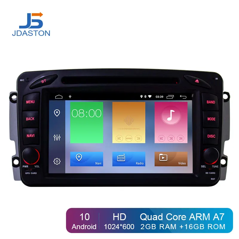 JDASTON Android 10 0 автомобильный DVD-плеер для Mercedes Benz CLK W209 W203 W463 W208 Vaneo 2 Din радиоприемник