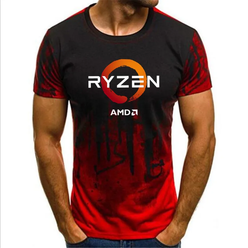 

2019 new free shipping Hot Selling Funny PC CP Uprocessor AMD RYZEN Cotton T Shirt for men top tees Men's Print T-shirt
