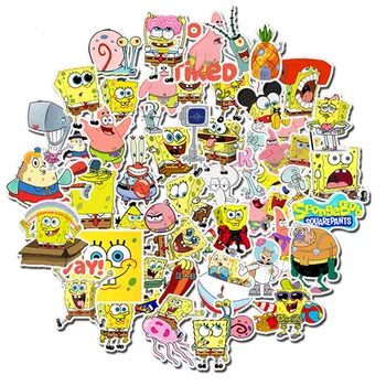 10 30 50 Pcs Anime Spongebob Squarepants Cartoon naklejki na bagaż Laptop dekoracja na lodówkę naklejki wodoodporny Pvc zabawka dla dzieci tanie i dobre opinie TAKARA TOMY CN (pochodzenie) 7-12m 13-24m 25-36m 4-6y 7-12y 12 + y 18 + about 4-8cm Anime Stickers Waterproof Decal Child Toy