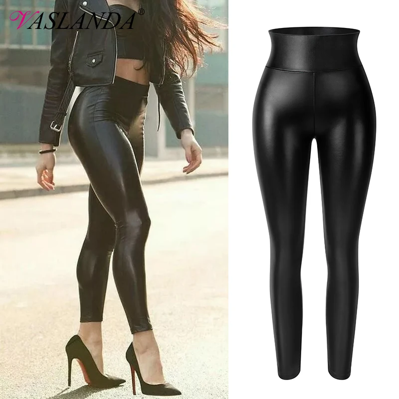 Pu Leather Pencil Pants Women Sexy 