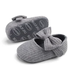 Chaussures tricotées à fleurs pour nouveau né fille, chaussures antidérapantes, semelle souple, pour les premiers pas de bébé, printemps et automne 