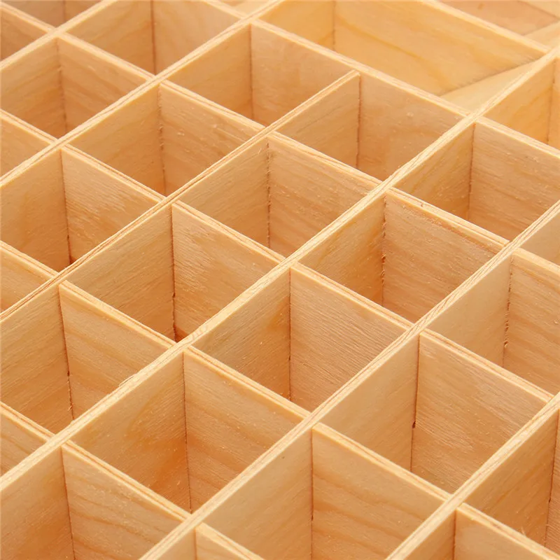 64 слота ящик для хранения эфирных масел деревянные бутылки ароматерапии