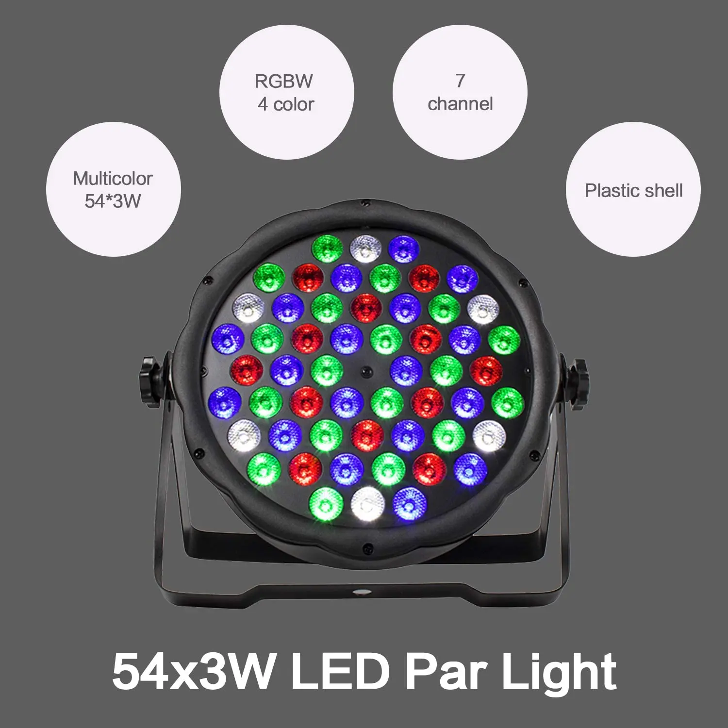 Плоский светодиодный RGB Стробоскоп Par 54x3 Вт стробоскоп с контроллером DMX | Эффект освещения сцены -32860288543