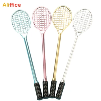 

Gel Ink Roller Ball Tennis Racket Cute Pens for School Office Stationery Pen 0.5mm Pink Plastic Material Set of 10 Packs