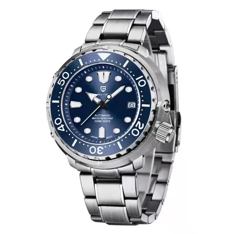 PAGANI DESIGN New 45MM Tuna Diving Wristwatch Men's 300M Waterproof Mechanical Automatic Watches Ceramic Bezel Relogio Masculino 