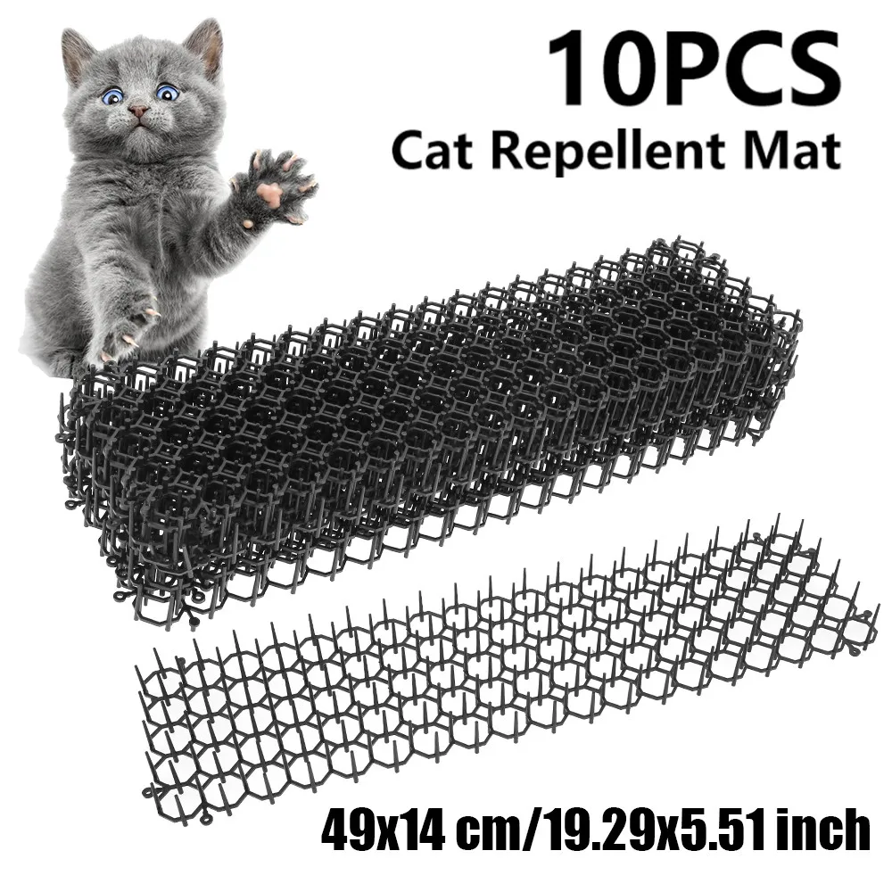 Cat Scat Mat with Spikes for Cats Dog Keep Cat Away Digging Climbing Spike Indoor Outdoor Pet Deterrent Mat 1 PCS Anti-Cats Network Digging Stopper 200 * 30CM 