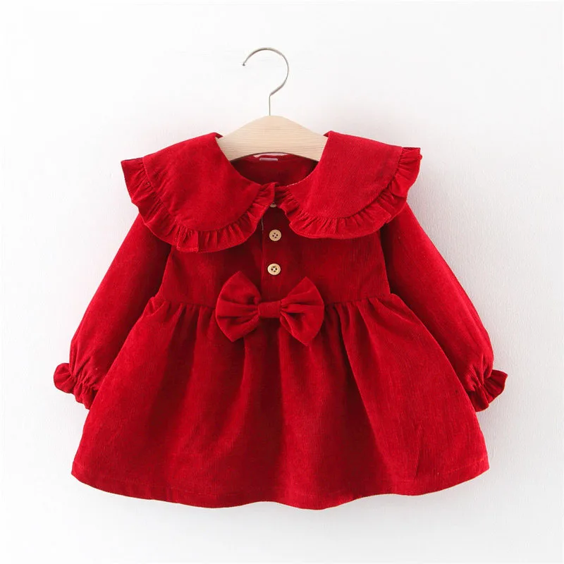 Melario / платье для малышей; осеннее платье для маленьких девочек; платье принцессы с длинными рукавами; детская одежда ; Платье с принтом кота; зимняя одежда для маленьких девочек - Цвет: AF209-Red