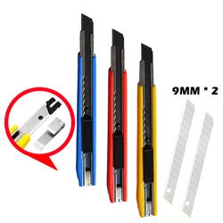 Couteau utilitaire fournitures d'art noir couteau utilitaire papier et couteau de bureau, bricolage couteau d'art, papeterie outils scolaires coupe papier 