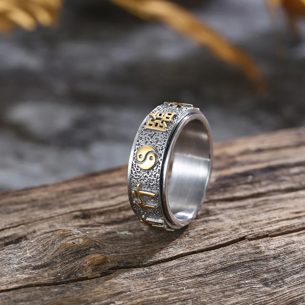finger ring stainless steel ring 8MM 316L for men women