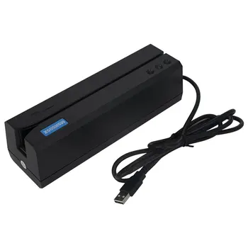 

605X Magnetic Stripe Reader USB Interface Reader Full Three-Track Card Reader ABS LED Indicator Bidirectional Swipe Reading