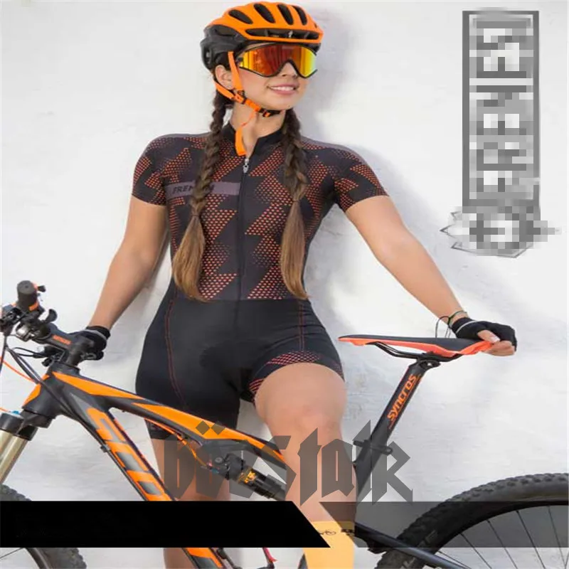 FRENESI женский велосипедный костюм skinsuit с коротким рукавом велосипедный костюм ropa ciclismo mujer триатлон костюм для велоспорта - Цвет: 19