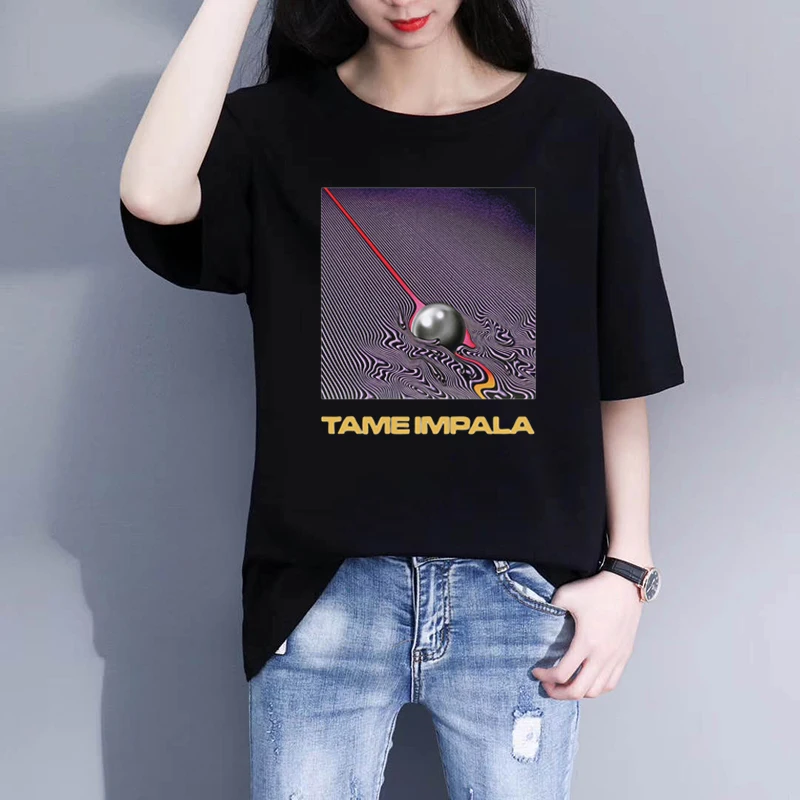 Tame Impala Psycho (милый чудак в стиле Рок хип хоп плакат Harajuku футболка для женщин Ullzang 90S