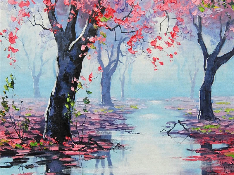 SZGD801 AZQSD сделай сам, 50x40 см, краски по номерам для пейзажей, украшения дома, масляные краски по номерам, полный набор для взрослых - Цвет: SZGD801