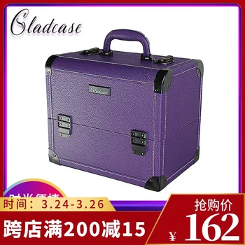 

Box Manicure Makeup Beauty Eyelashes Storage Box Division Toolbox Munsu Beauty Hand Top Grade Lock Industry Capacity