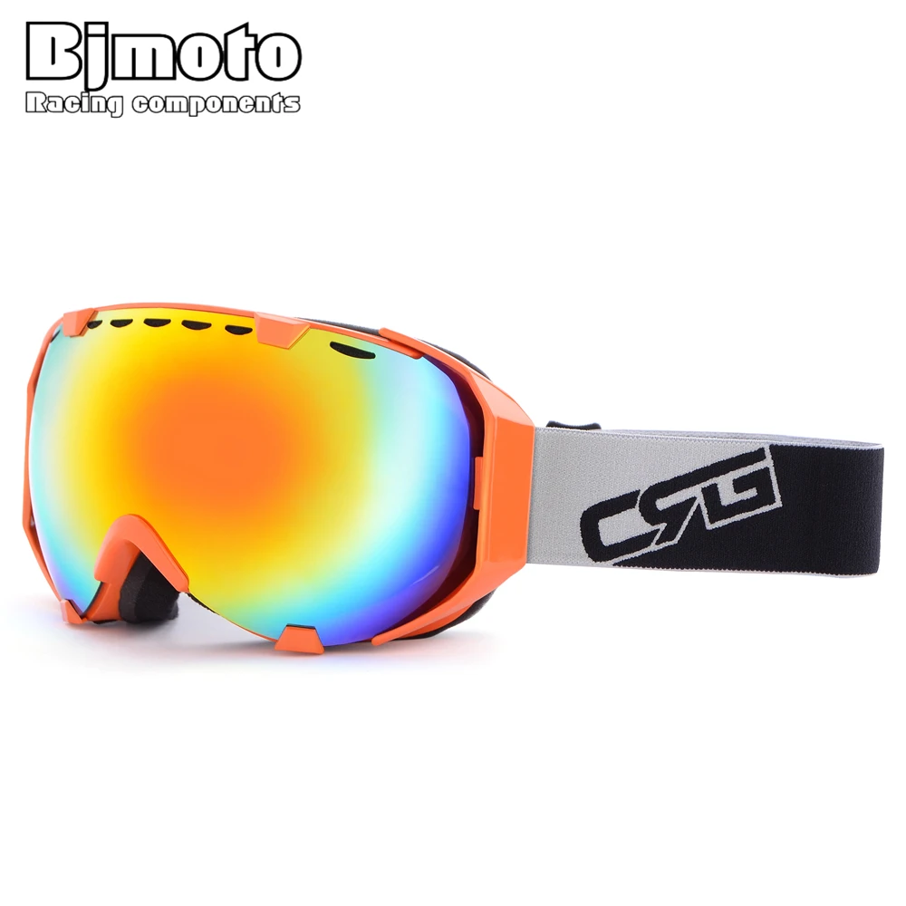 BJMOTO, лыжные очки для мужчин и женщин, очки для сноуборда, очки для катания на лыжах с защитой от уф400 лучей, противотуманные снежные лыжные очки