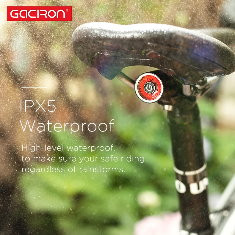 Clearance GACIRON Usb Bike Tail Light lantern Smart Brake Sensor Taillights MTB Road Cycle Rear Led Waterproof Bycicle Back Lights 4