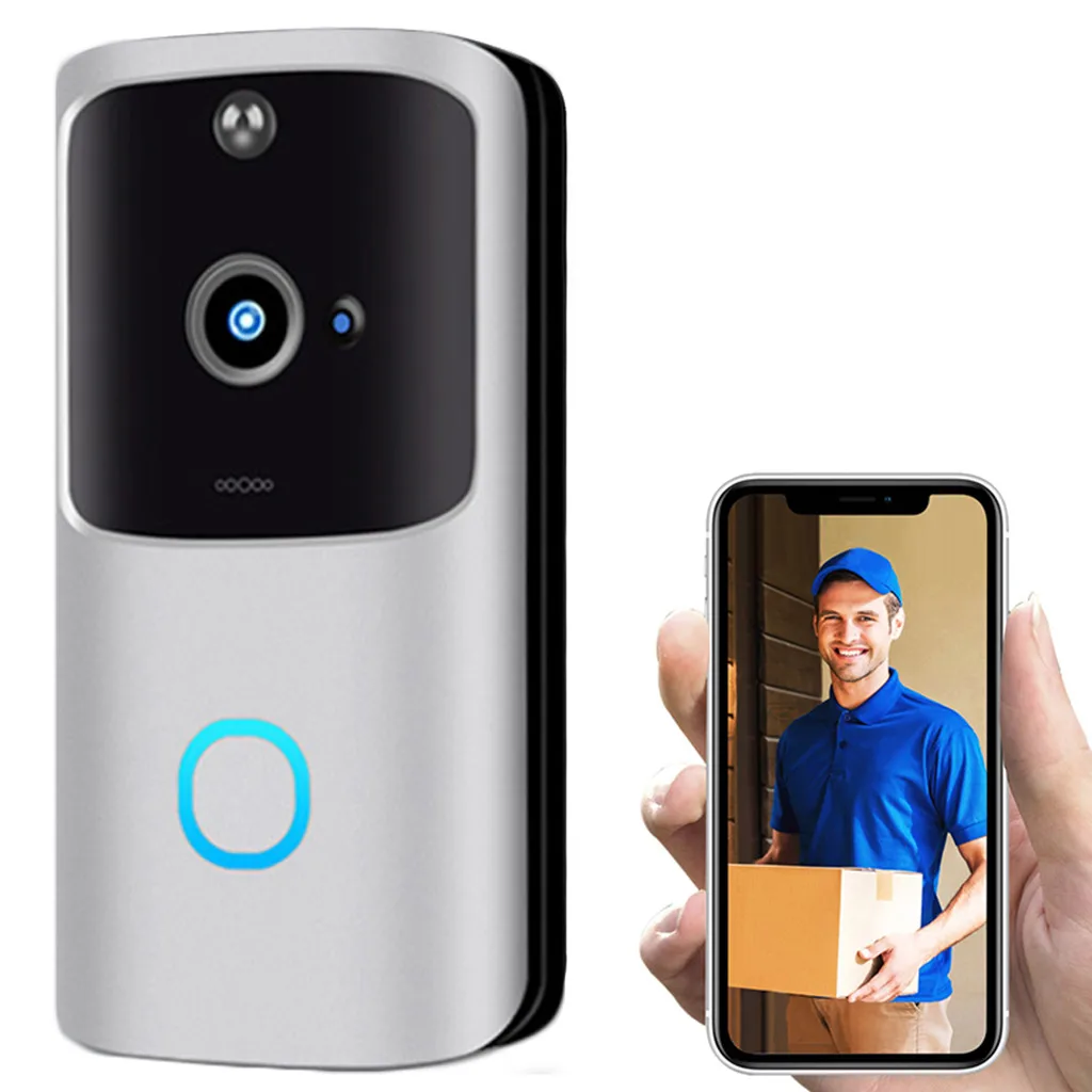 

1080p HD Wireless WiFi DoorBell Smart Video Phone Visual Intercom Door Bell Secure Camera Intercom APP Phone Record Picture