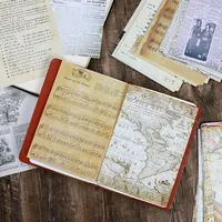 Yoofun Junk Journal Retro Map Material Paper DIY Scrapbooking Journal Collage Album Diary Decoration Large Size Background Paper 2