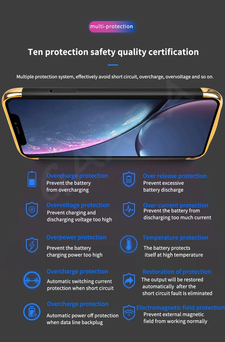 6000 мАч зарядное устройство чехол для iPhone 11 внешний резервный чехол 3 в 1 банк питания чехол coques для iPhone 11 зарядный чехол