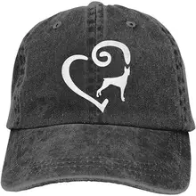 Мужская и женская Регулируемая джинсовая тканевая Кепка-бейсболка Doberman Heart Snapback cap