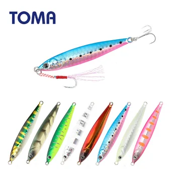 

TOMA Slow Fall Shore Jigging 20g 30g 40g Long Casting Micro Metal Jig Spoon Lead Fish Fishing Lure Artificial Bait Tackle