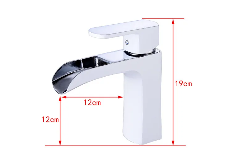 Vidric New Arrival brass Basin Faucet hot and cold Waterfall Faucet lavatory tap black/white bathroom sink faucet basin tap