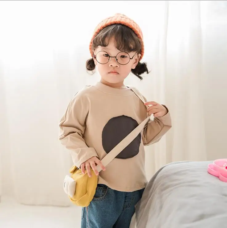Г. Лидер продаж, футболка в стиле пэчворк для девочек и мальчиков хлопковый auutmn топ с длинными рукавами для детей от 1 до 6 лет, HX472